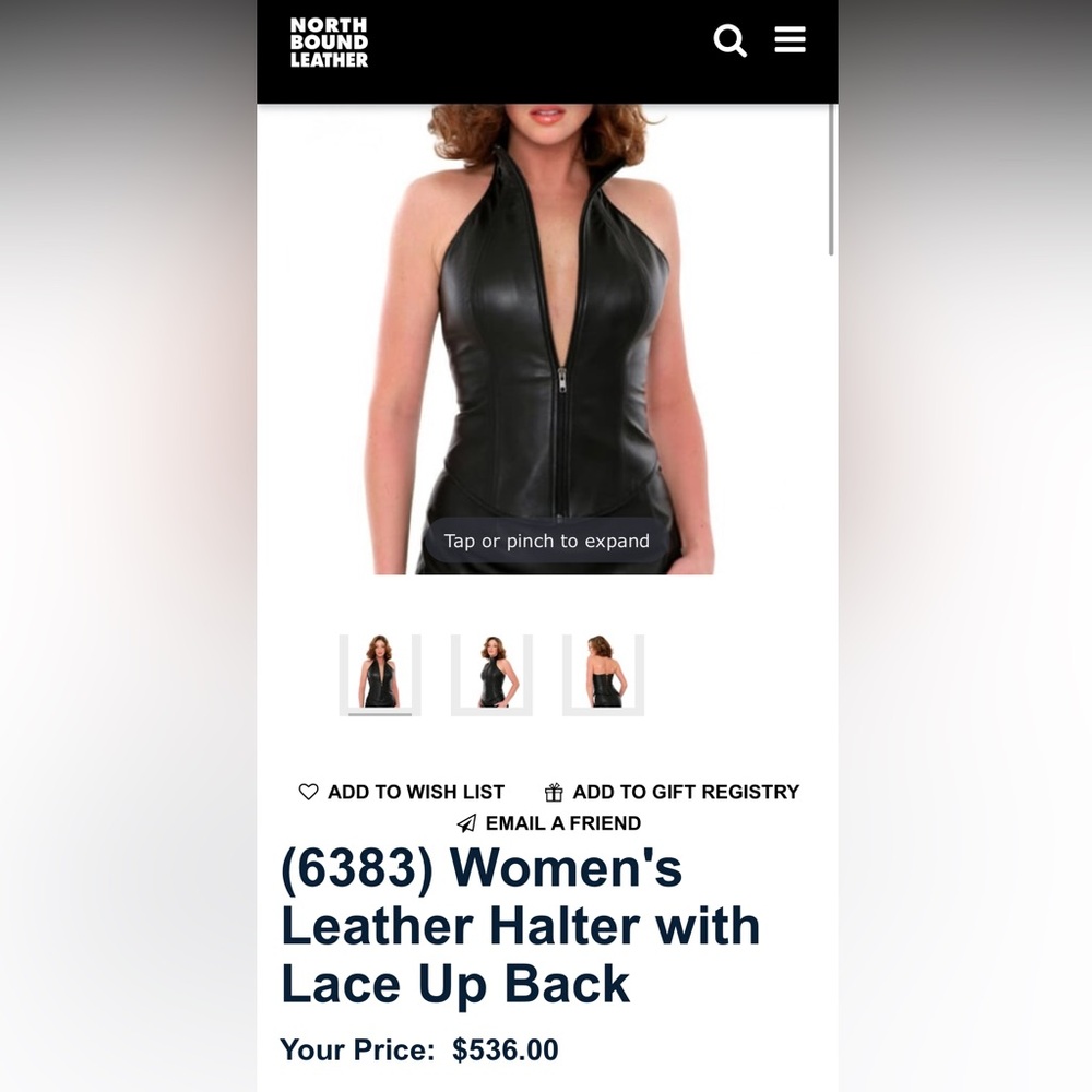 Women’s Leather Halter